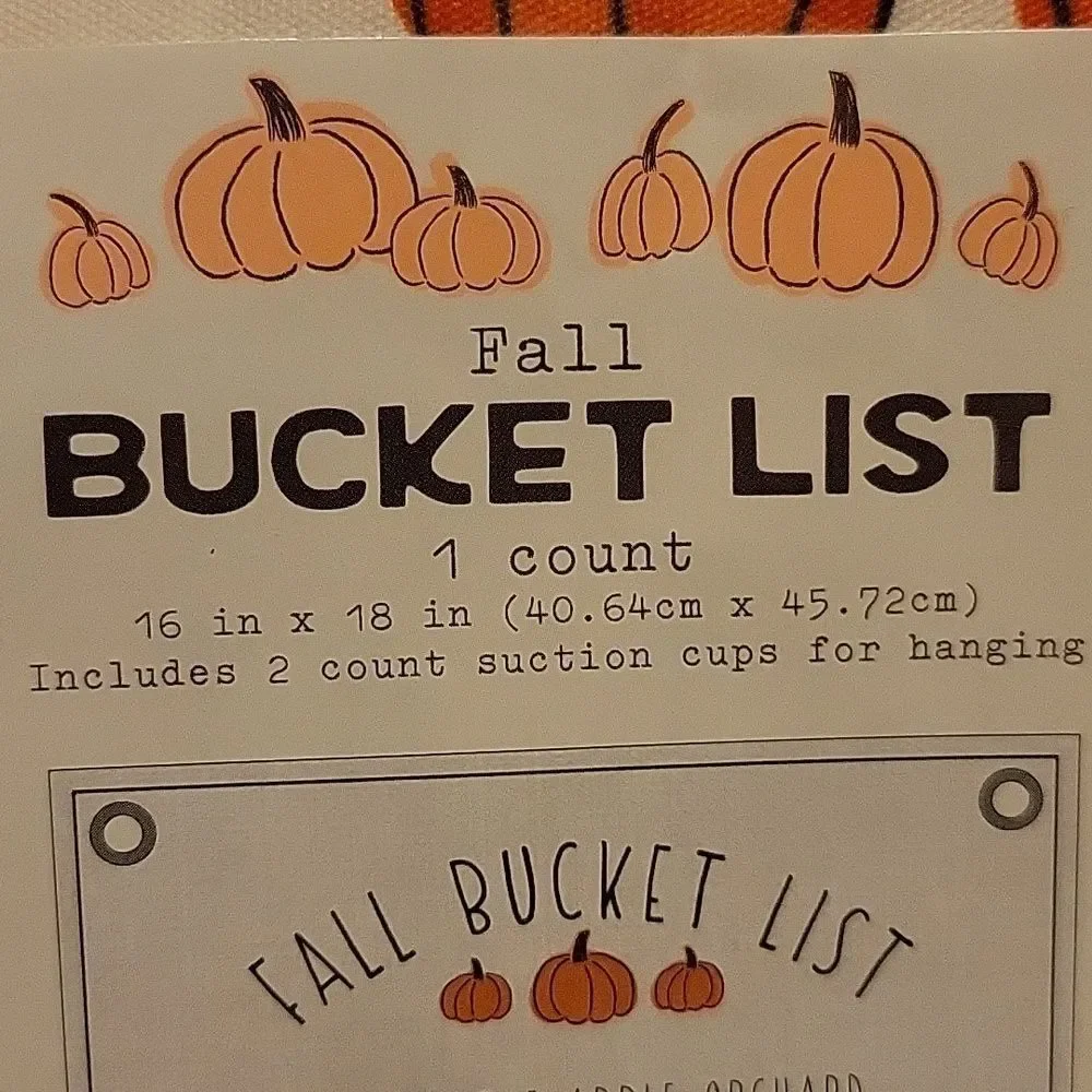 Fall Bundle Fall Bucket List hanging sign & Set of 8 kids paper placemats